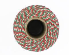 Christmas Twine - Red, Green & White Bakers Twine