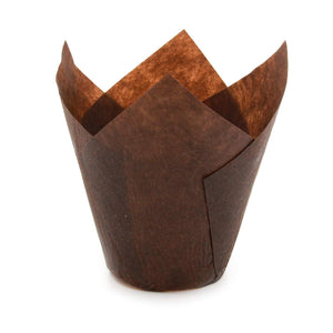 (WHOLESALE) Brown Tulip Baking Cups 160 x 50 - 2000 count